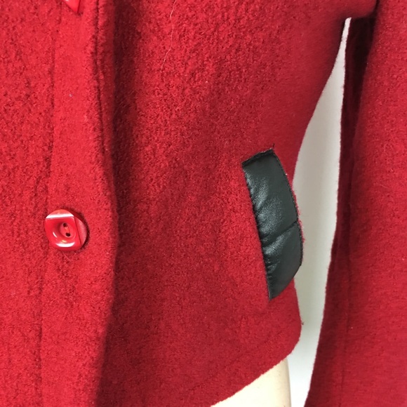Eva Tralala Paris Designer Red Wool Short Blazer - Picture 2 of 8